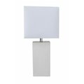 Lettherebelight Modern White Leather Table Lamp LE34989